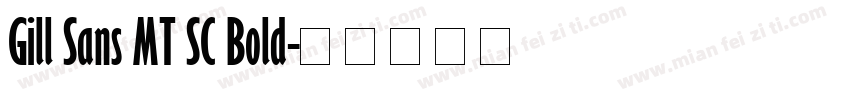 Gill Sans MT SC Bold字体转换